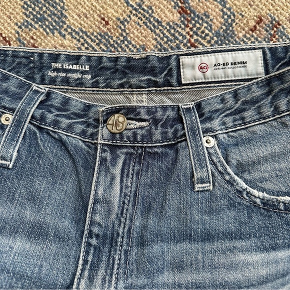 AG The Isabelle High Rise Straight Crop Jeans 27 - Picture 3 of 4